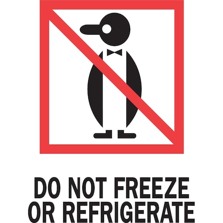 Decker Tape Products Label, DL4040, DO NOT FREEZE OR REFRIGERATE, 3" X 4" DL4040